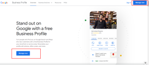 image of setup of google my business profile