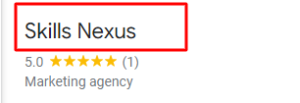 Image of Google My Business profile name